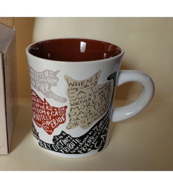 MUG, LITERARY CAT (ceramic, 12 oz., boxed) Feline familiar Cat Kitten Meow Liter - Picture 1 of 4